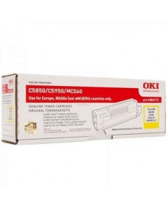 OKI 43865741 (43865721) тонер-картридж желтый (оригинальный)