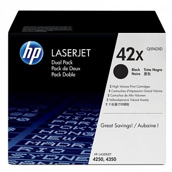 HP Q5942XD картридж черный, двойная упаковка (оригинальный)