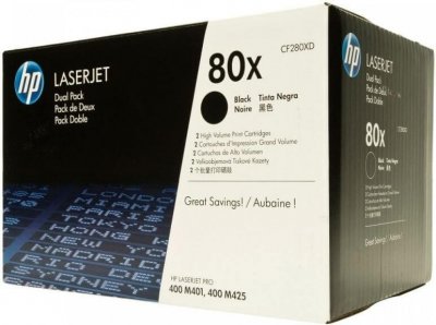 HP CF280XD картридж черный, двойная упаковка (оригинальный)