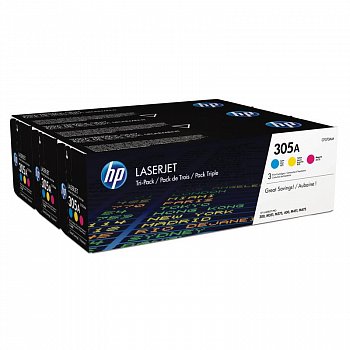 HP CF370AM комплект картриджей голубой, желтый, пурпурный (оригинальный)