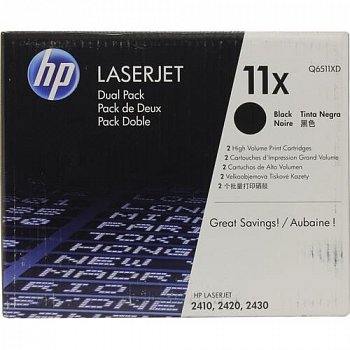 HP Q6511XD картридж черный, двойная упаковка (оригинальный)