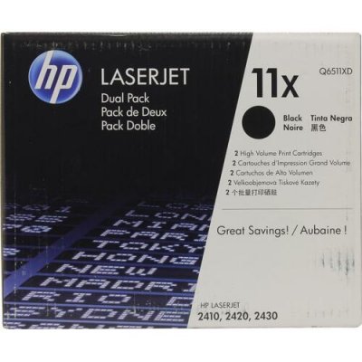 HP Q6511XD картридж черный, двойная упаковка (оригинальный)