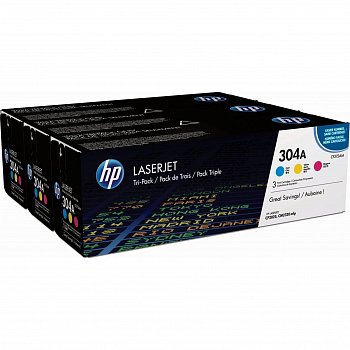 HP CF372AM комплект картриджей голубой, желтый, пурпурный (оригинальный)